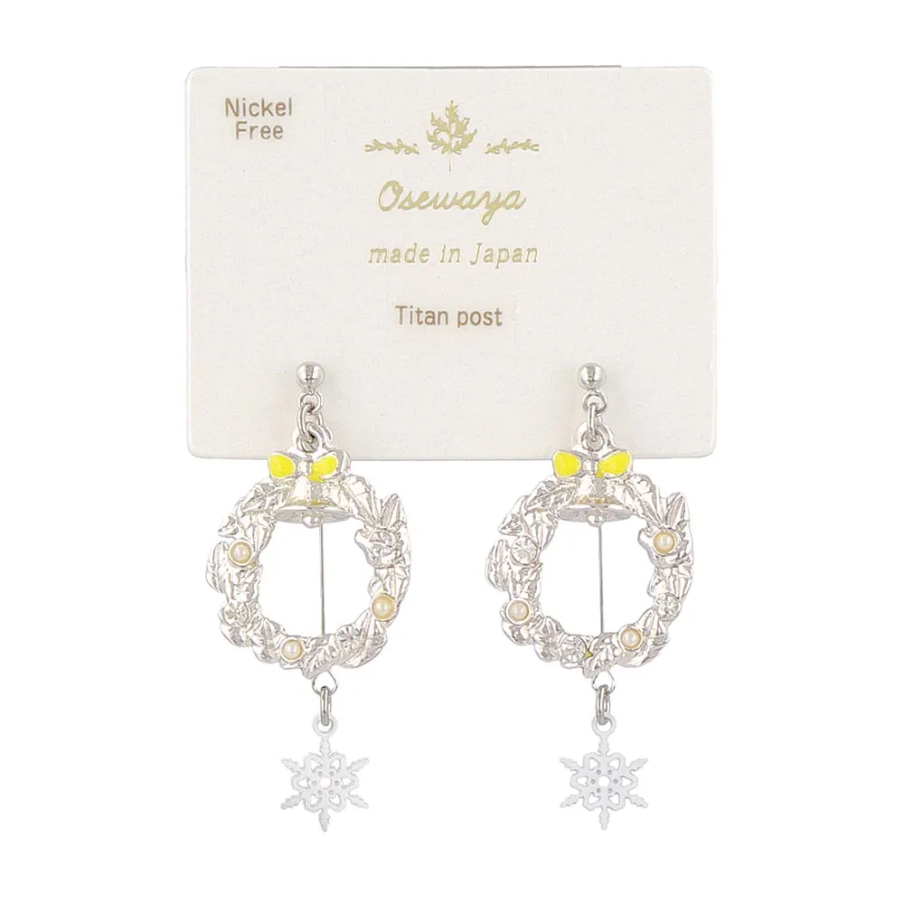 Festive Wreath Drop Earrings