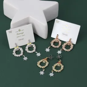 Festive Wreath Drop Earrings