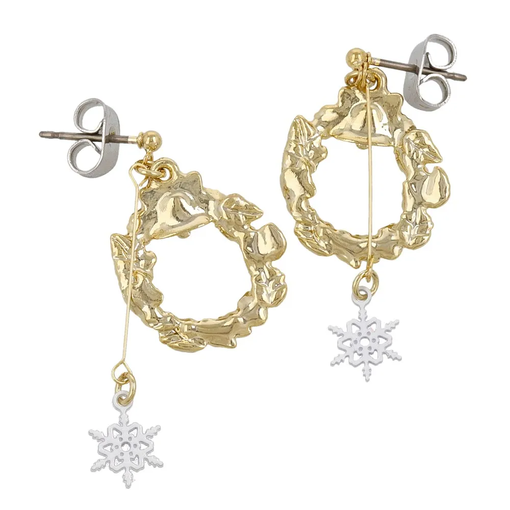 Festive Wreath Drop Earrings