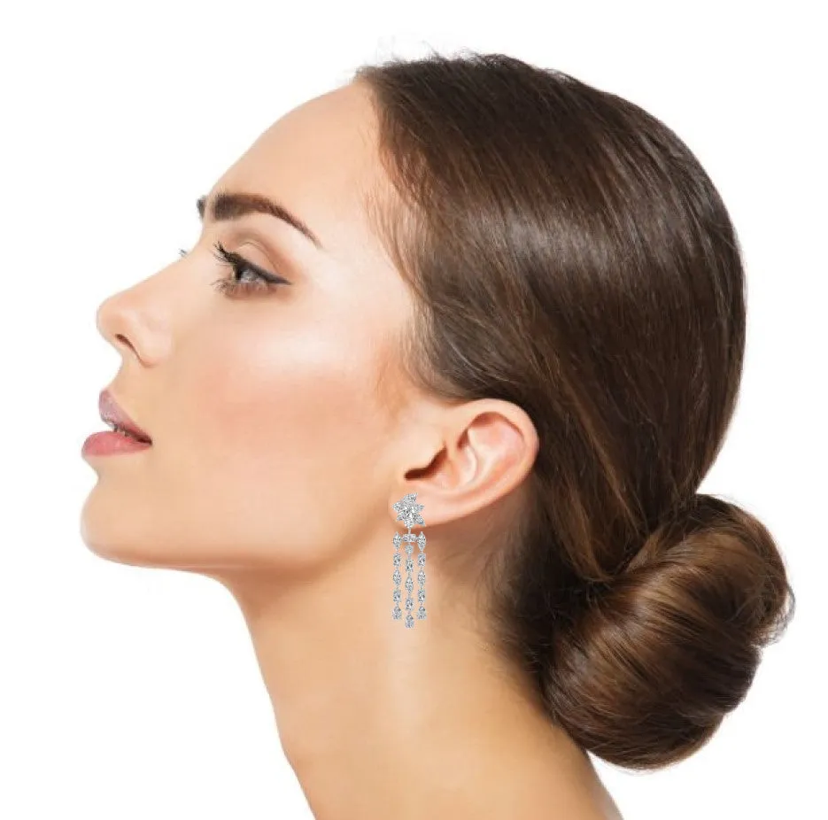 Floral Chandelier Earrings - 16.14 ct.
