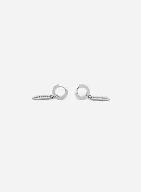 GD Blade Charm Hoop Hinged Earring
