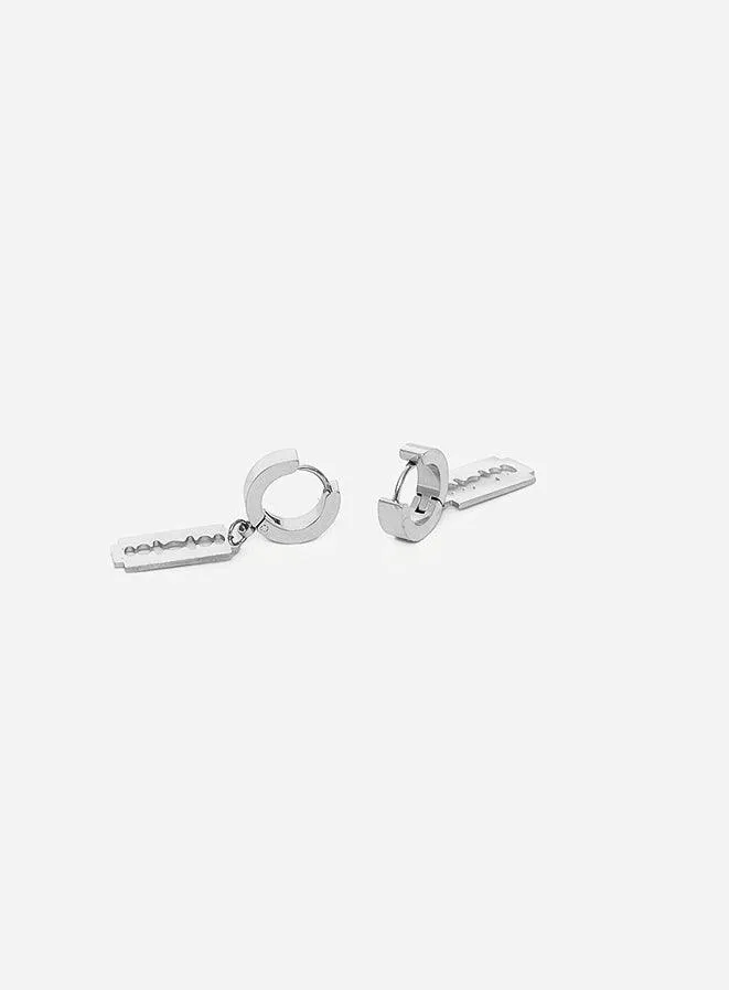 GD Blade Charm Hoop Hinged Earring