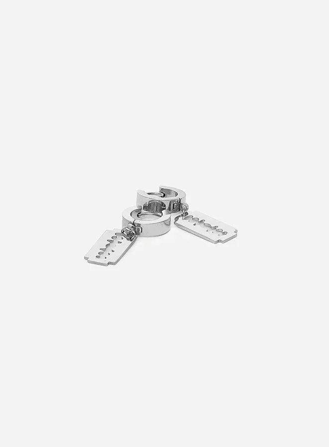 GD Blade Charm Hoop Hinged Earring
