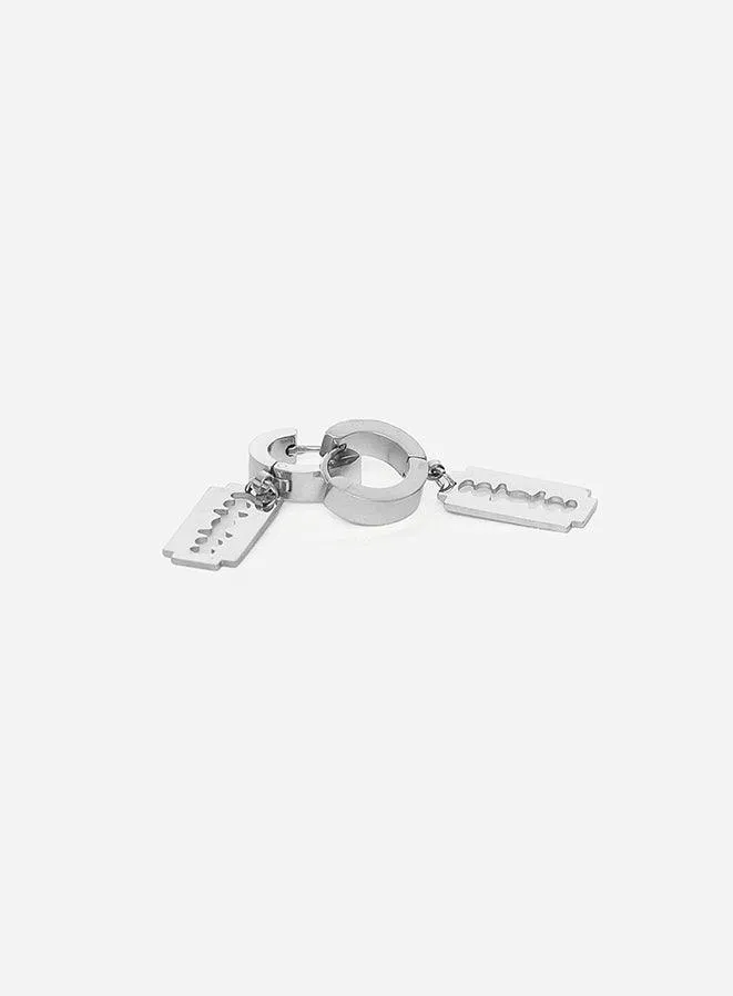 GD Blade Charm Hoop Hinged Earring