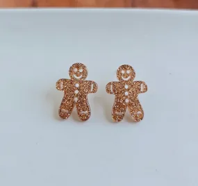 Gingerbread Man Stud Earrings