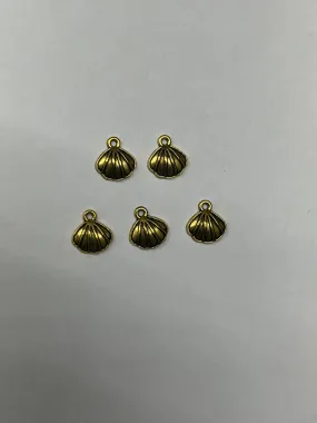 Golden Designer Fan Metal Charms