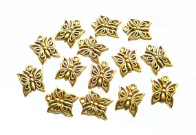Golden German Silver Fancy Butterfly Charms