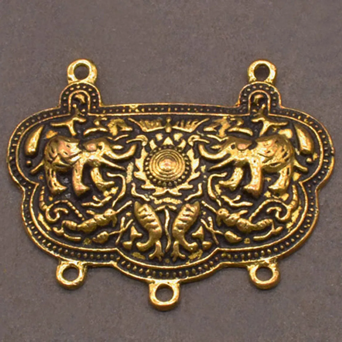 Golden German Silver Metal Oxidized Pendant