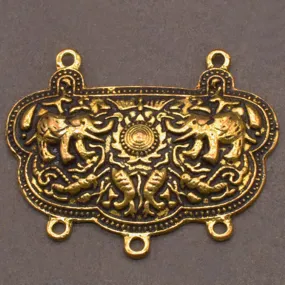Golden German Silver Metal Oxidized Pendant