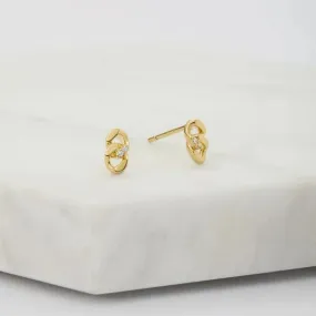 Grace Stud Earring - 925 Sterling Silver - Gold