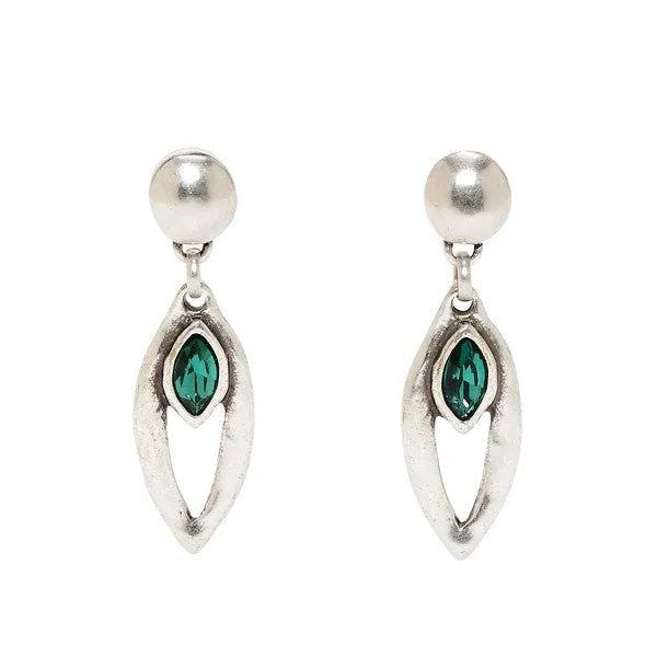 Green Crystal Earrings