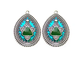 Green Fancy Enamel Work Pendants