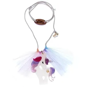 Handmade Acrylic Unicorn with Tulle Necklace