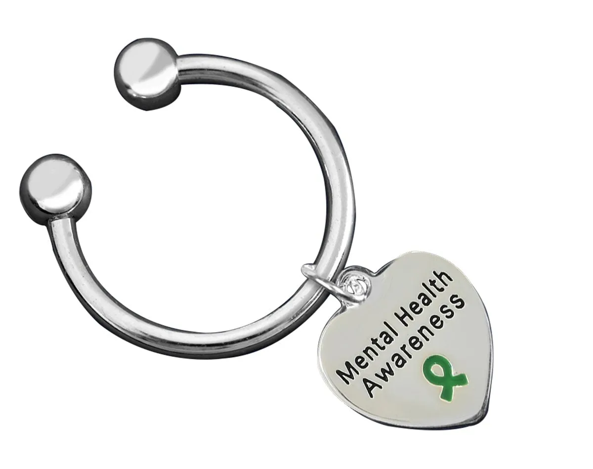 Heart Shaped Mental Health Key Chains