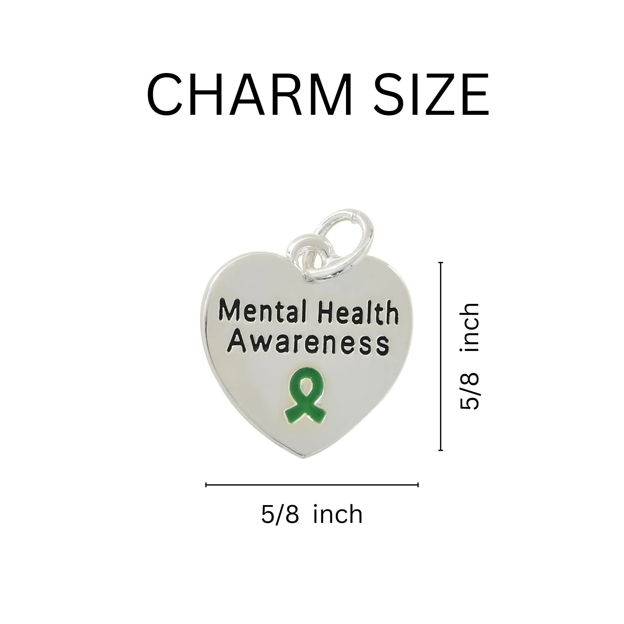 Heart Shaped Mental Health Key Chains