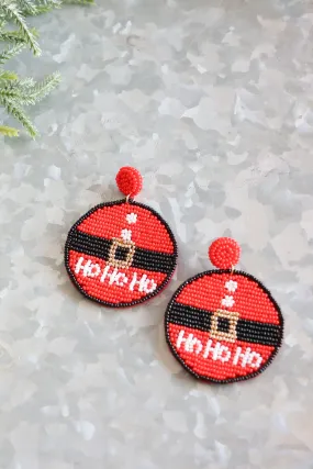 Ho Ho Ho Santa Earrings