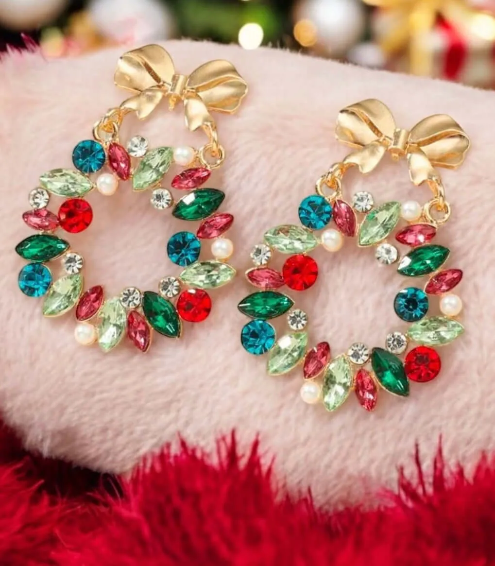 Holiday Wreath Earrings