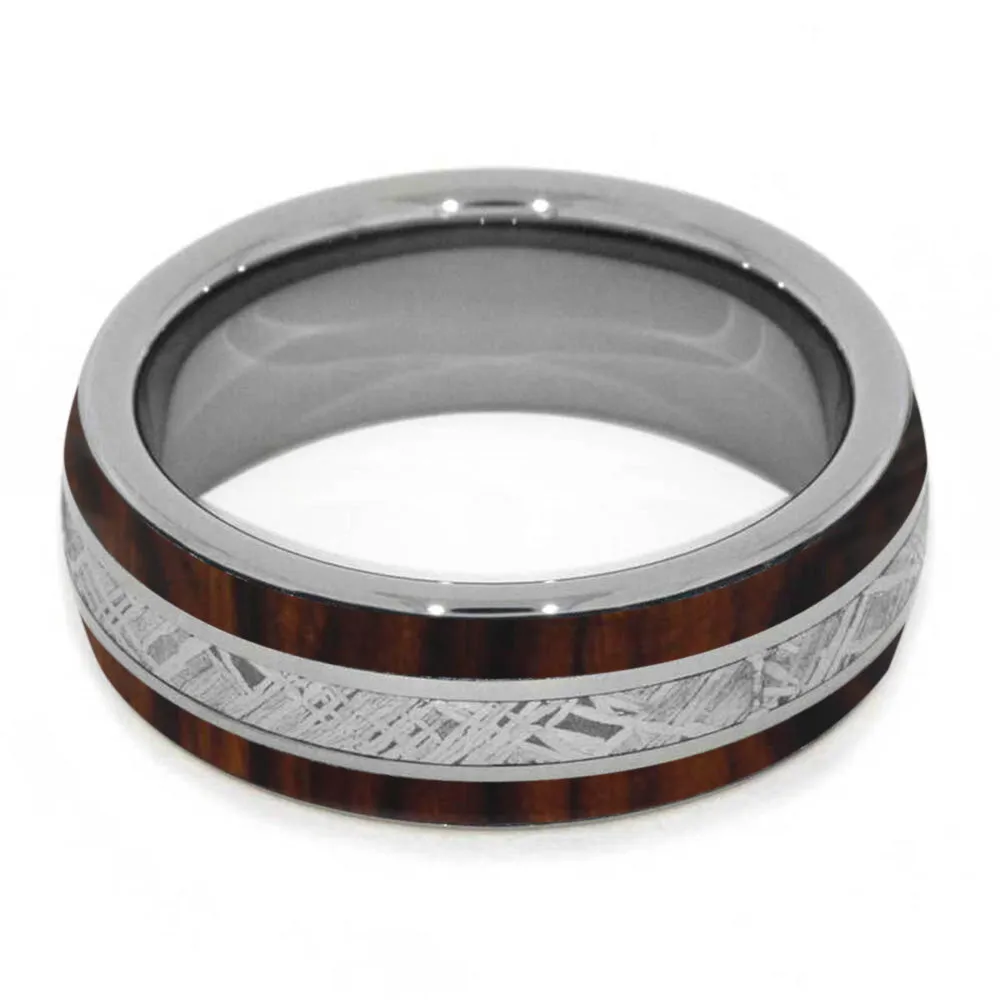 Ironwood and Meteorite Men's Wedding Band