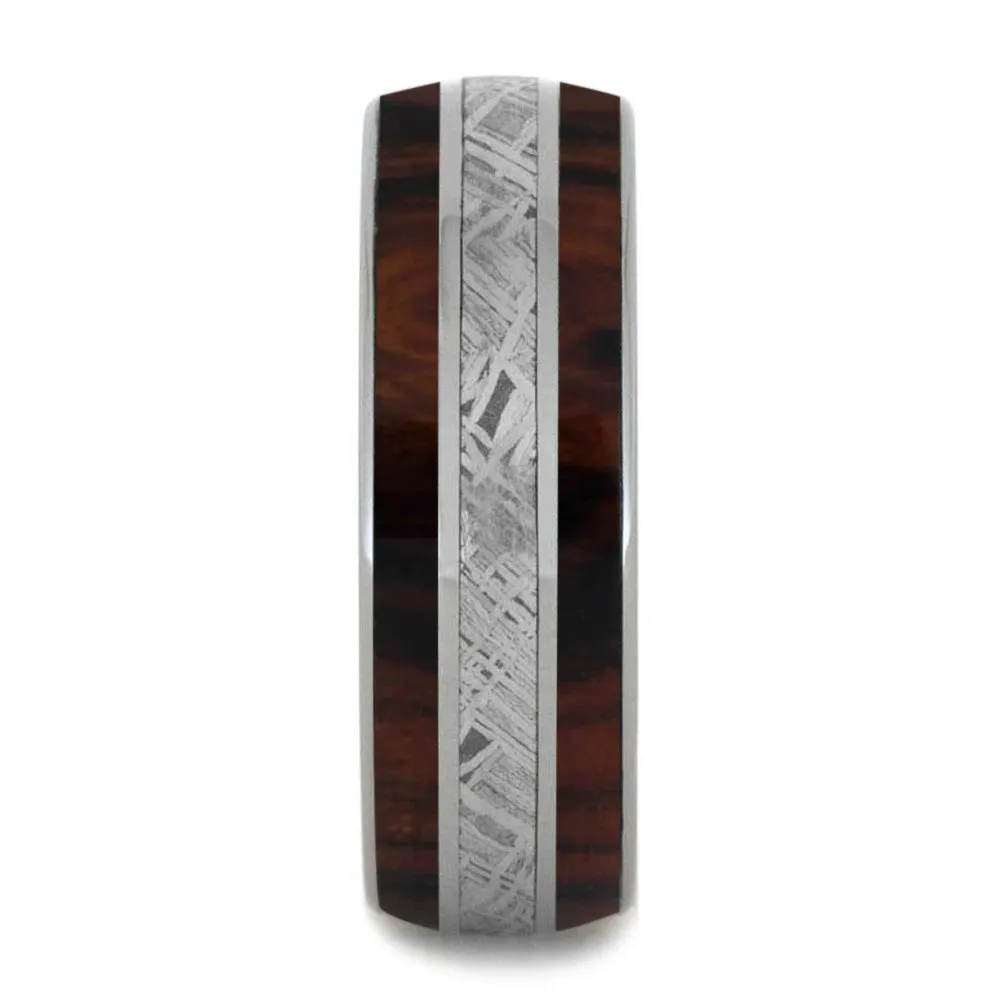 Ironwood and Meteorite Men's Wedding Band