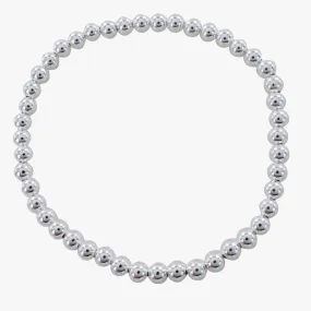 Large Beaded Sterling Silver Bracelet