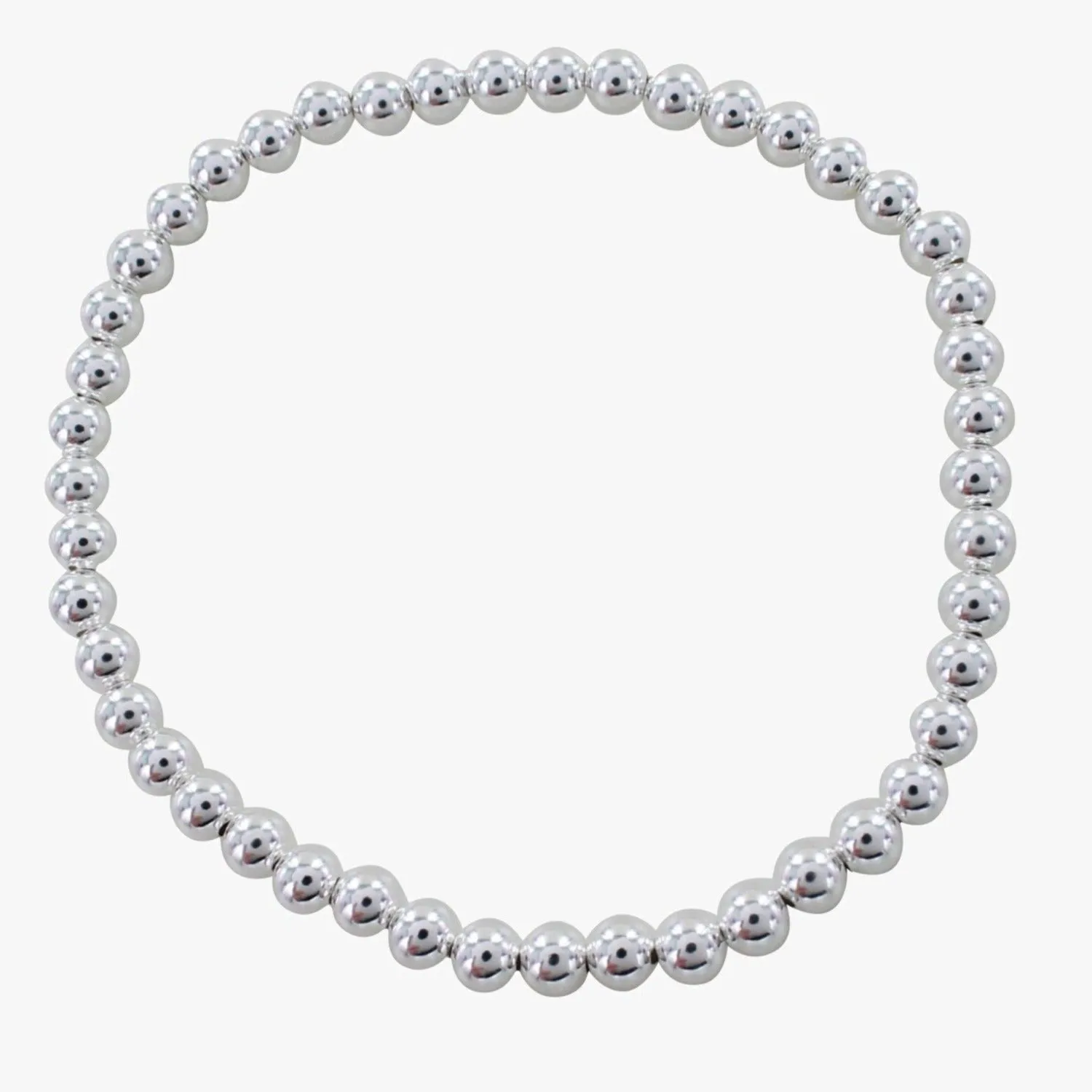 Large Beaded Sterling Silver Bracelet