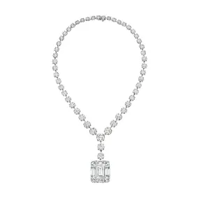 'LEVIEV Sirius' Emerald and Round Diamond Necklace, 200 CT