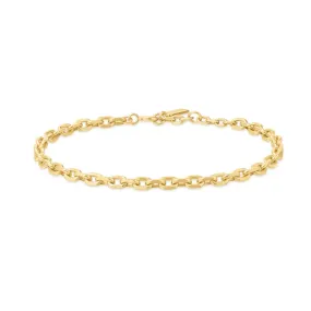 Medium Chain Link Bracelet in Gold Plated Sterling Silver