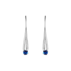 Meteor blue sapphire earrings