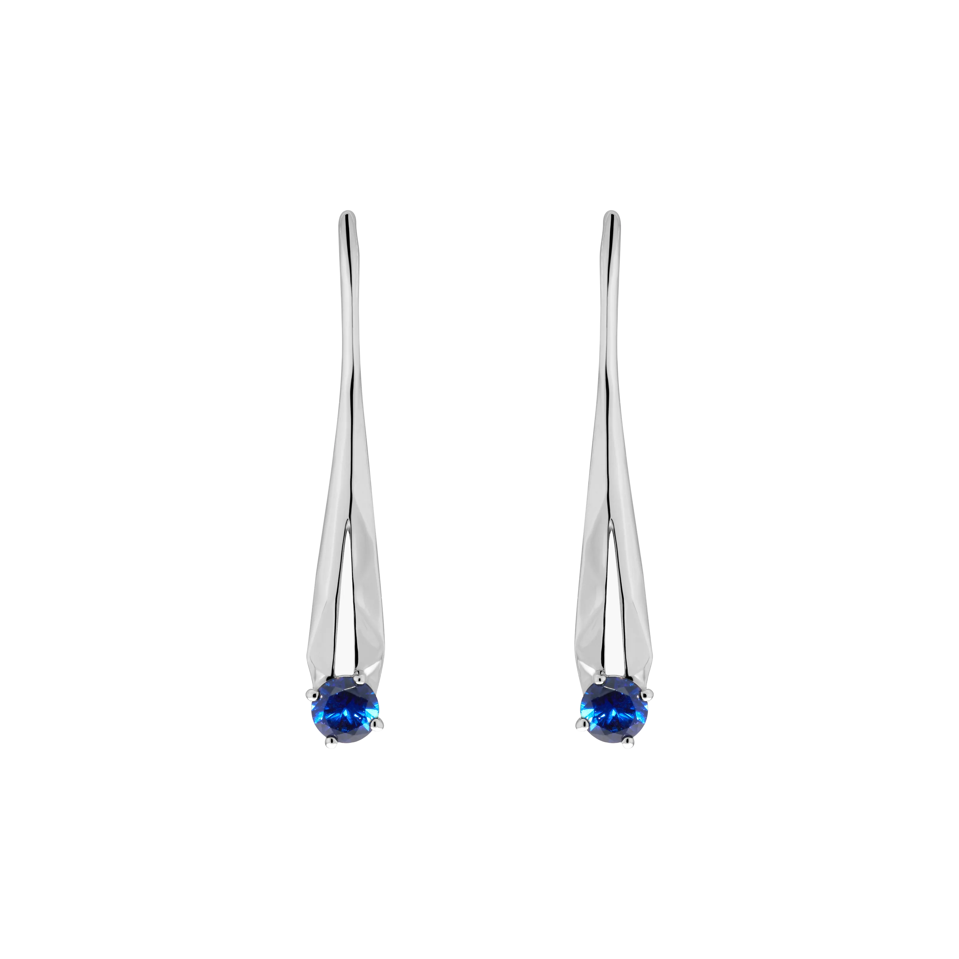 Meteor blue sapphire earrings
