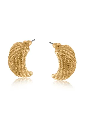 Minica Chain Hoops in Gold