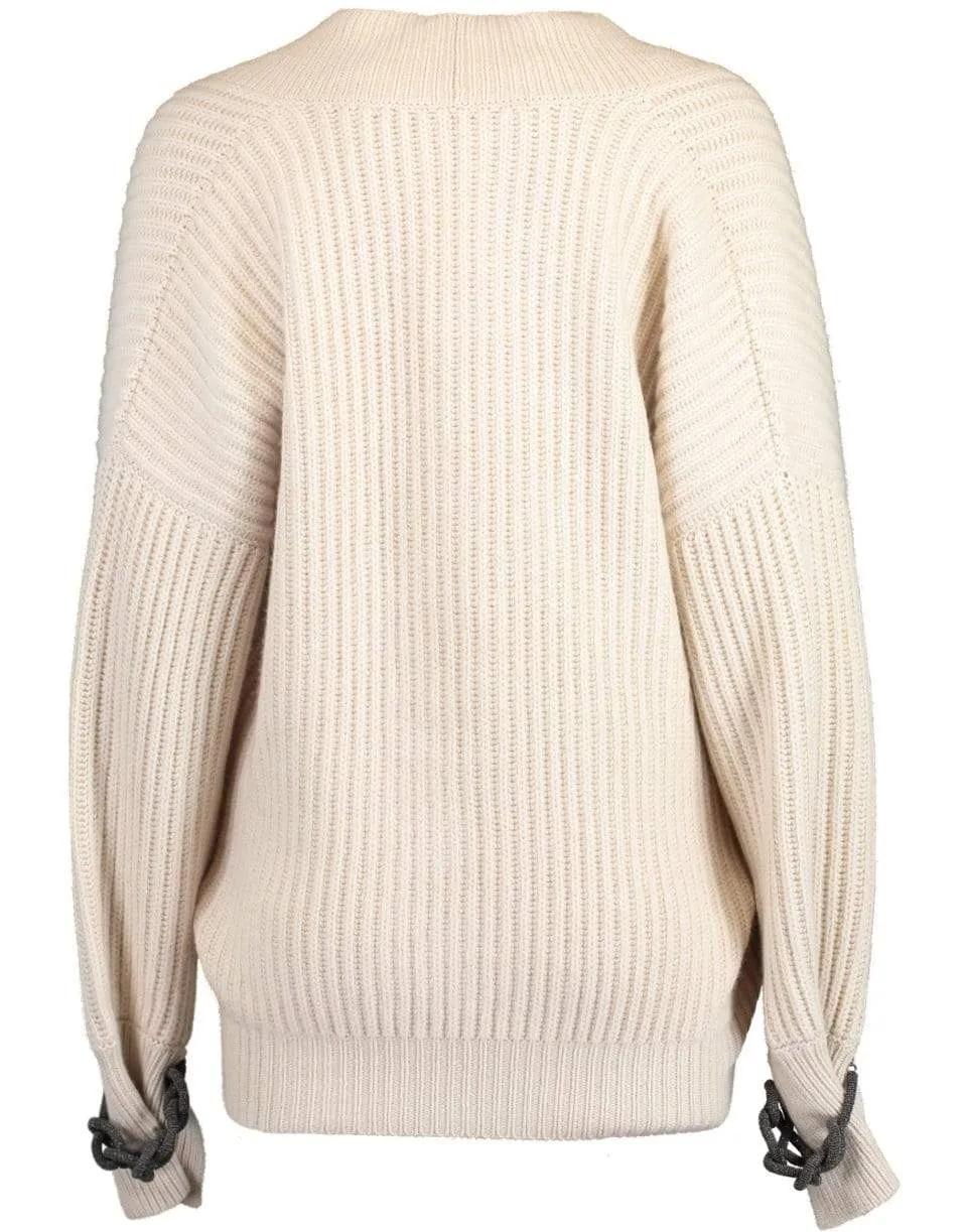 Monili Bracelet Cashmere English Ribbed Cardigan