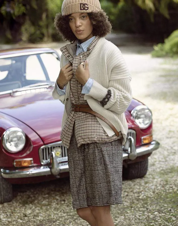Monili Bracelet Cashmere English Ribbed Cardigan