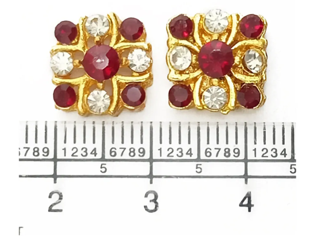 Multicolor Square Kundan Stone