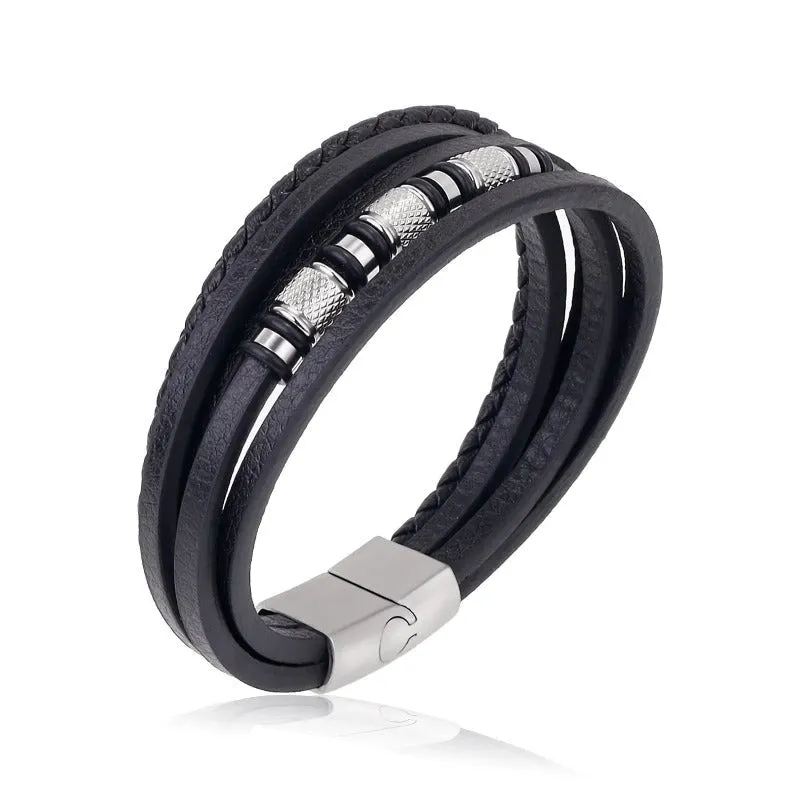 Multilayer Leather Bracelets for Men: Rugged and Refined