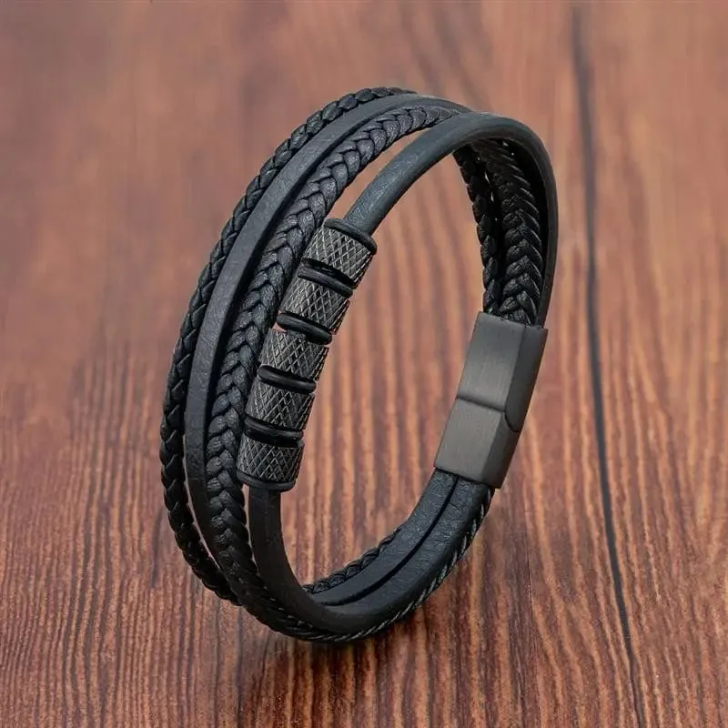 Multilayer Leather Bracelets for Men: Rugged and Refined