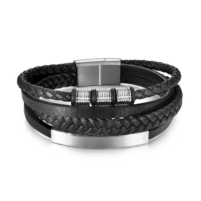 Multilayer Leather Bracelets for Men: Rugged and Refined