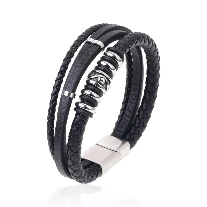 Multilayer Leather Bracelets for Men: Rugged and Refined