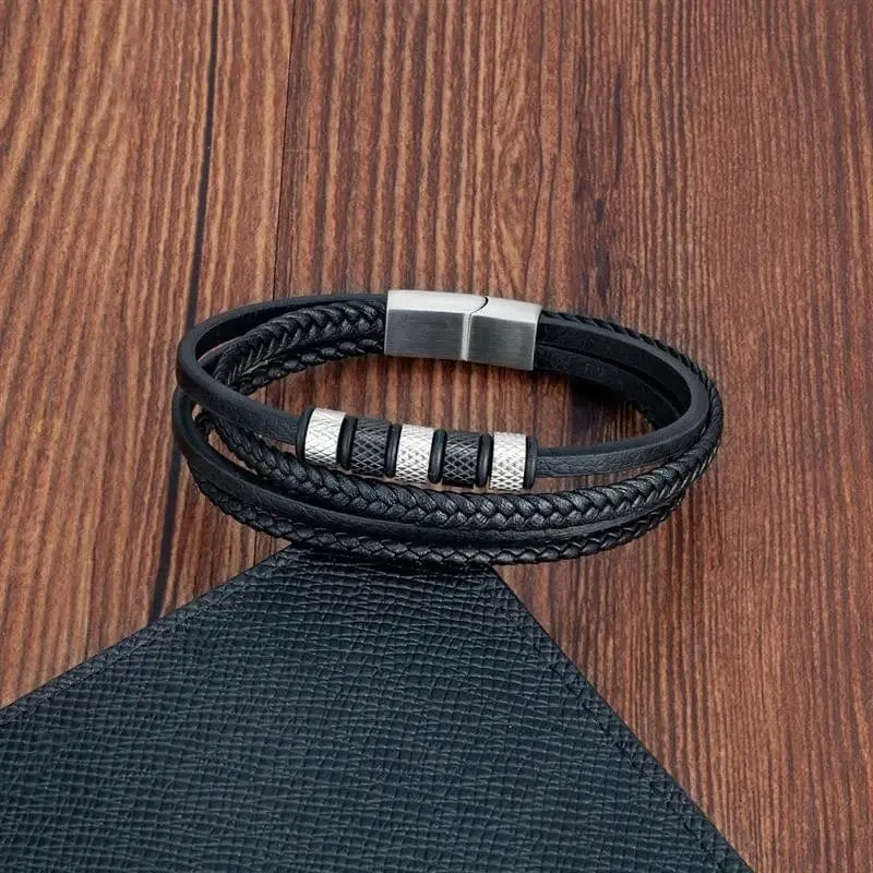 Multilayer Leather Bracelets for Men: Rugged and Refined