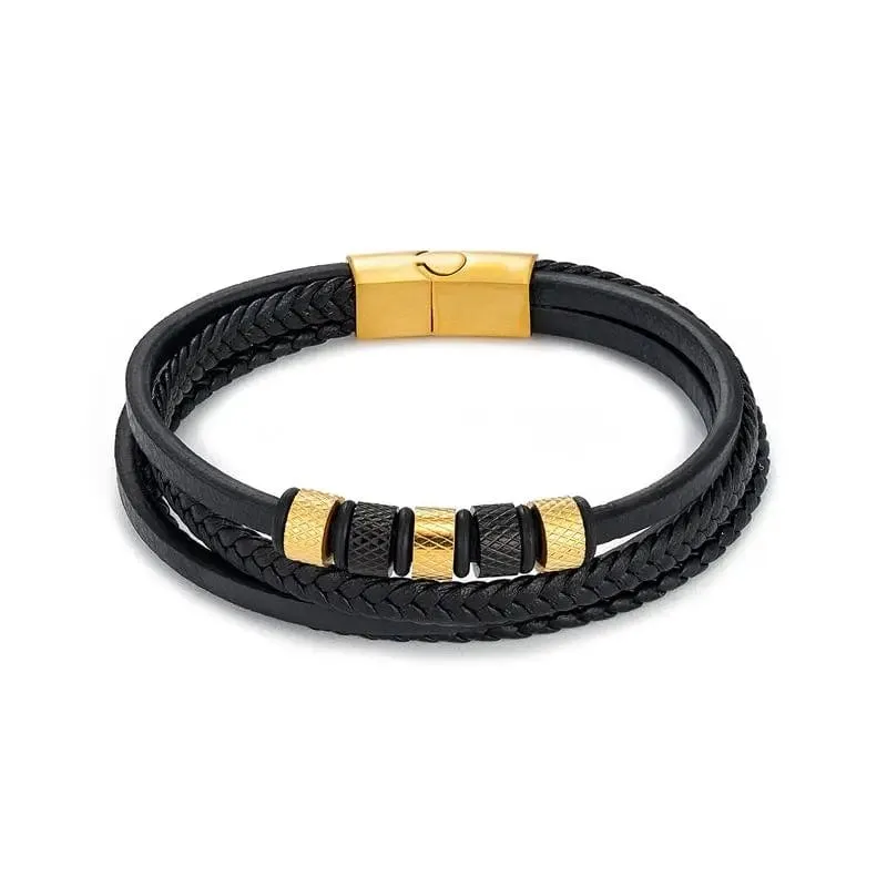 Multilayer Leather Bracelets for Men: Rugged and Refined