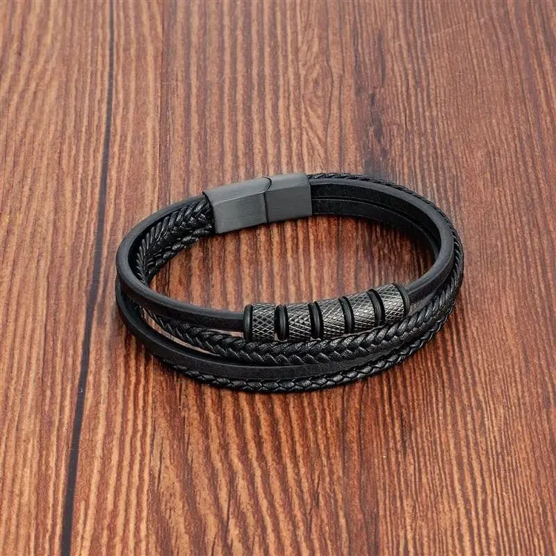 Multilayer Leather Bracelets for Men: Rugged and Refined
