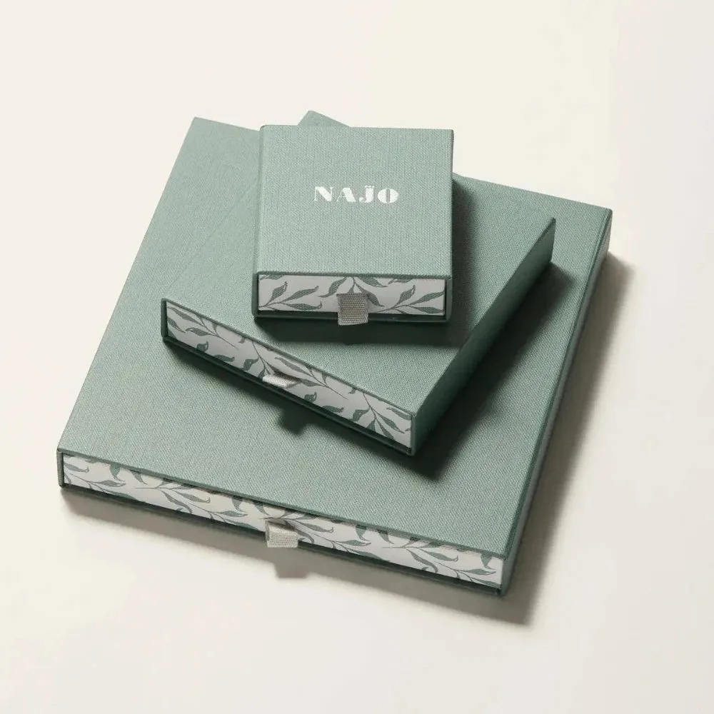 Najo Two Tone Double Circle Drop Earring