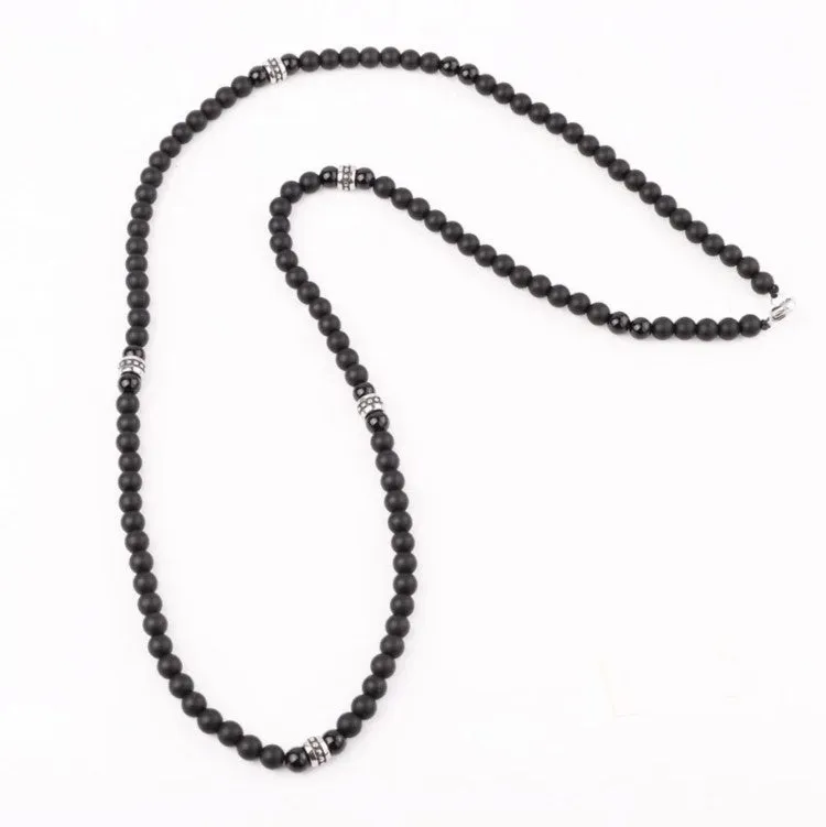 Natural Stone Onyx Beaded Necklace