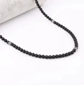 Natural Stone Onyx Beaded Necklace