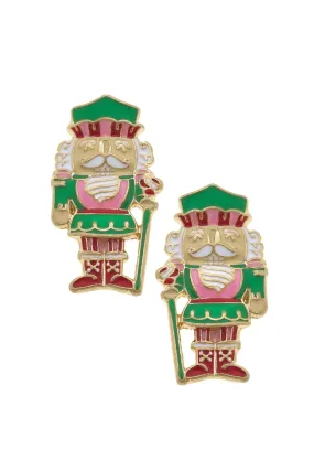 Nutcracker Enamel Stud Earrings