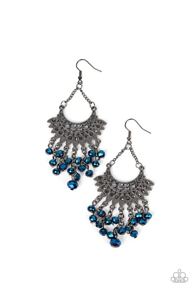 Paparazzi Earring ~ Chromatic Cascade - Blue