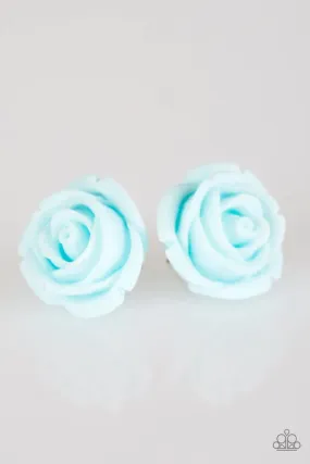 Paparazzi Earring ~ Rose Roulette - Blue