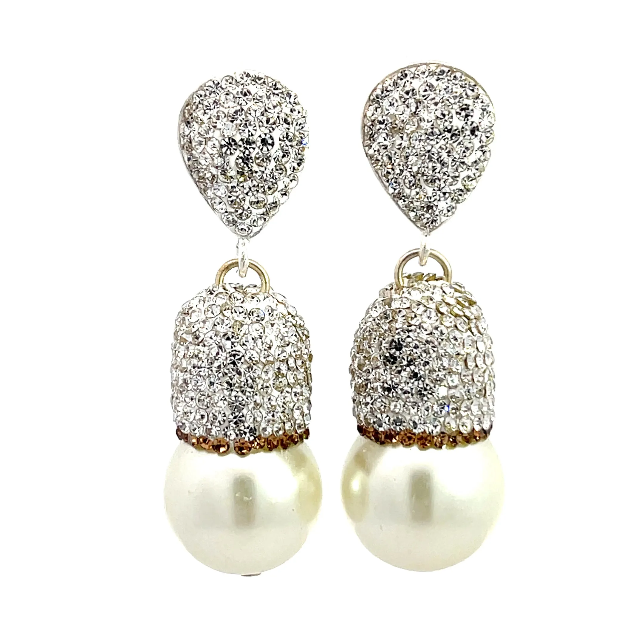 Pearl & Crystal Drop Earring