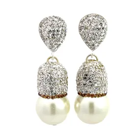 Pearl & Crystal Drop Earring