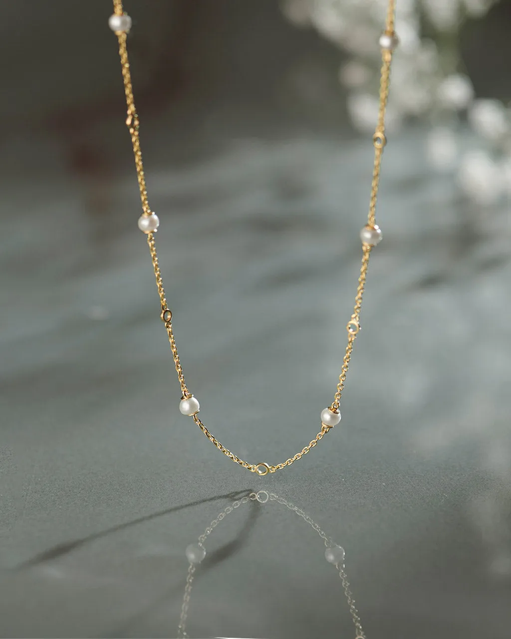 Pearl Station Necklace
