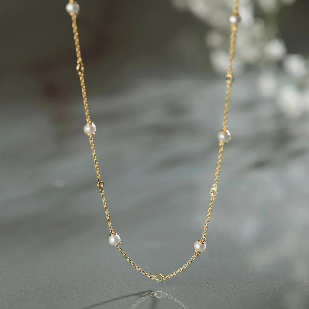 Pearl Station Necklace
